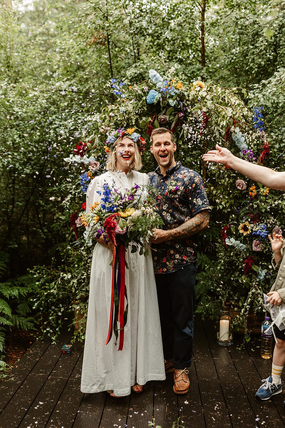 Confetti Throw Glen Dye Wedding Emma Lawson Photography