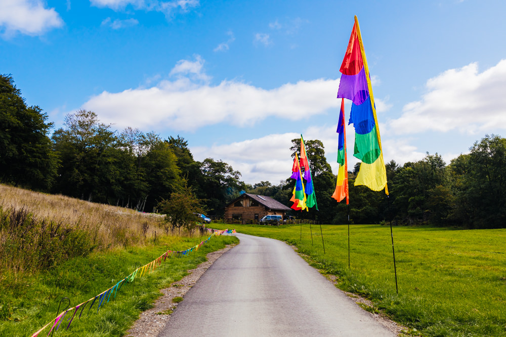 Hidden River Barn Wedding Kirsty Rockett Photography Colourful Rainbow Festival Flags Decor