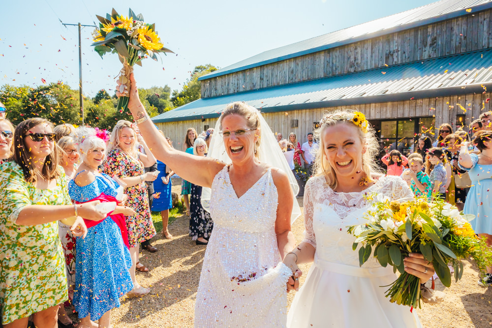 Hidden River Barn Wedding Kirsty Rockett Photography Confetti Throw