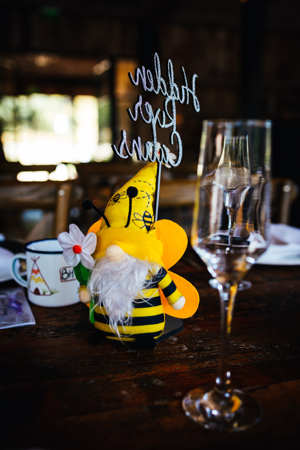 Centrepiece Teddy Stuffed Toy Table Decor Hidden River Barn Wedding Kirsty Rockett Photography