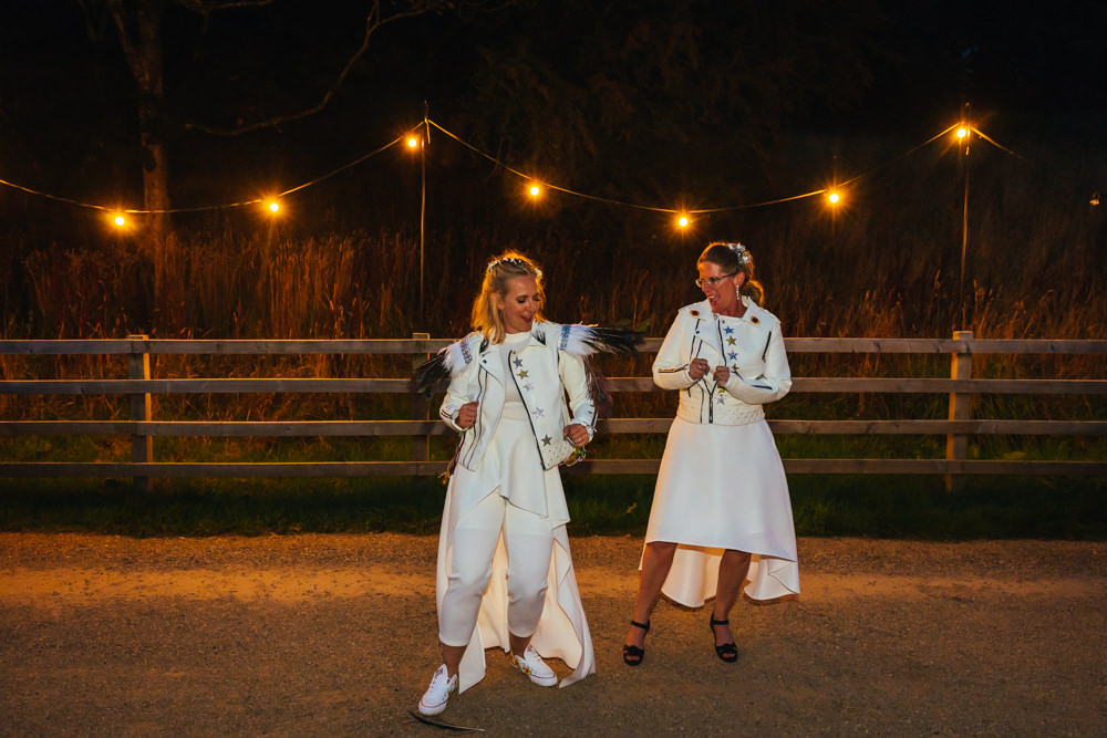 Bride Bridal Jacket Personalised Hidden River Barn Wedding Kirsty Rockett Photography