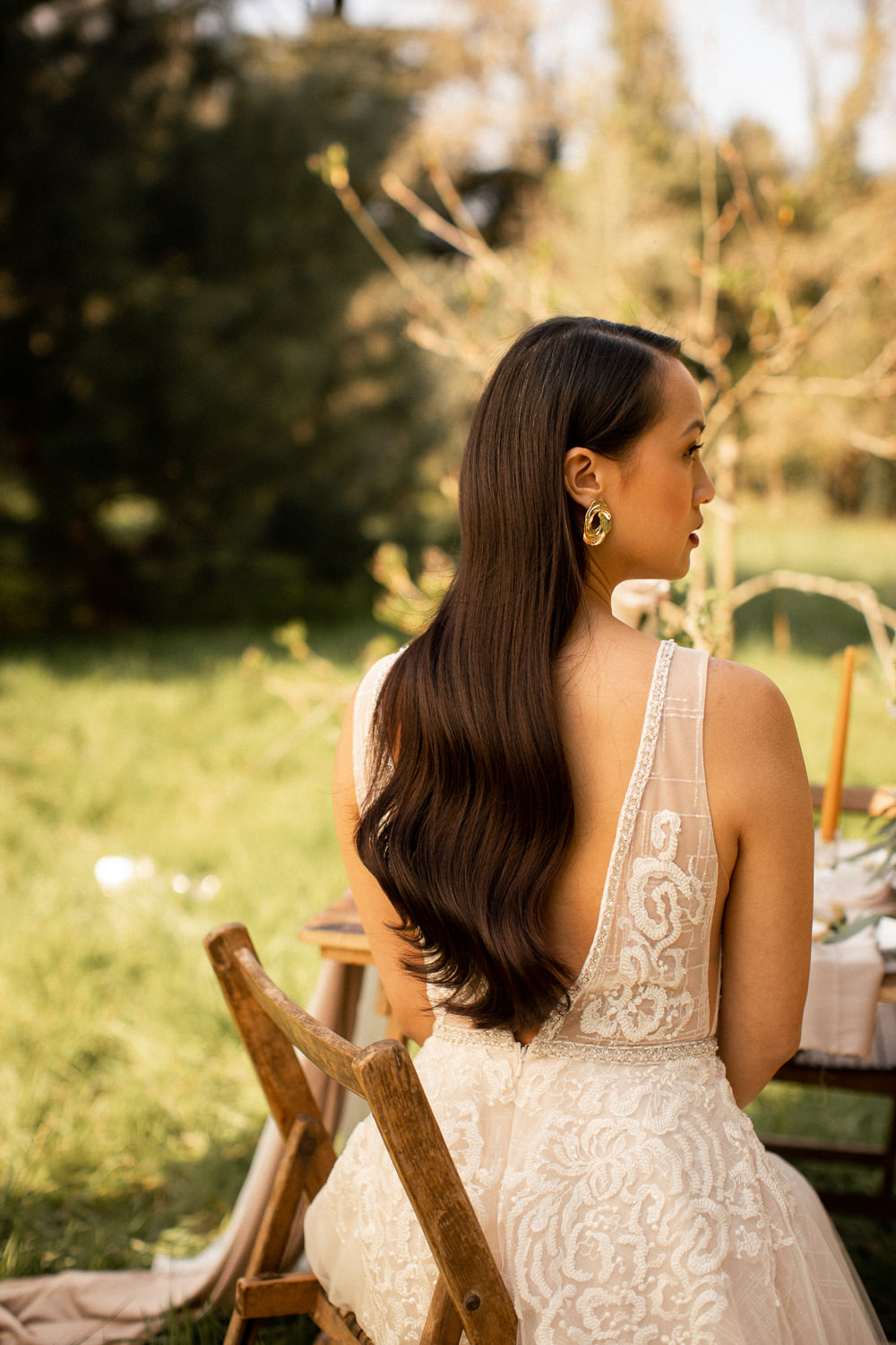 Bride Bridal Long Hair Waves Natural Outdoor Wedding Lottie Topping