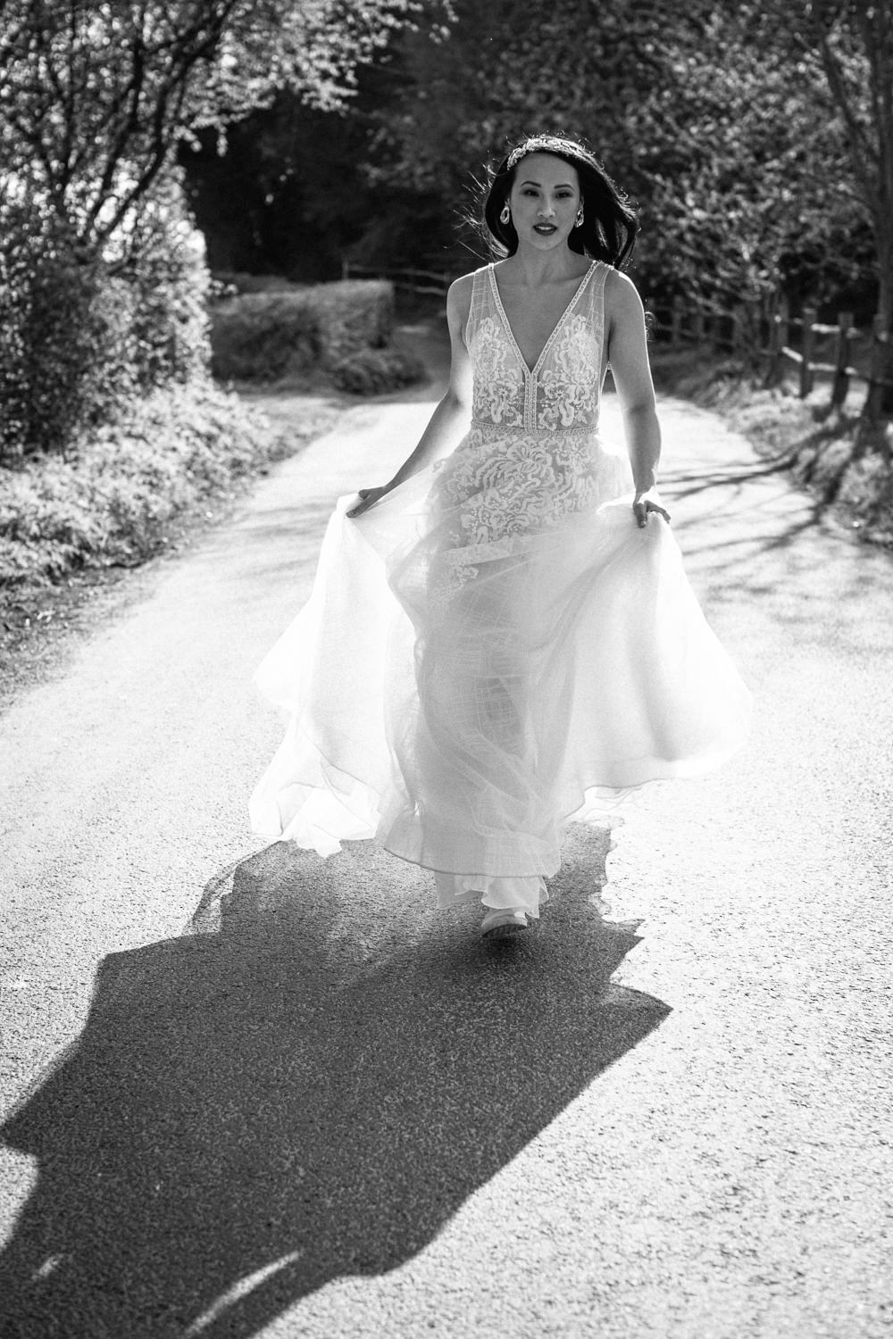 Dress Gown Bride Bridal Strap Tulle Natural Outdoor Wedding Lottie Topping