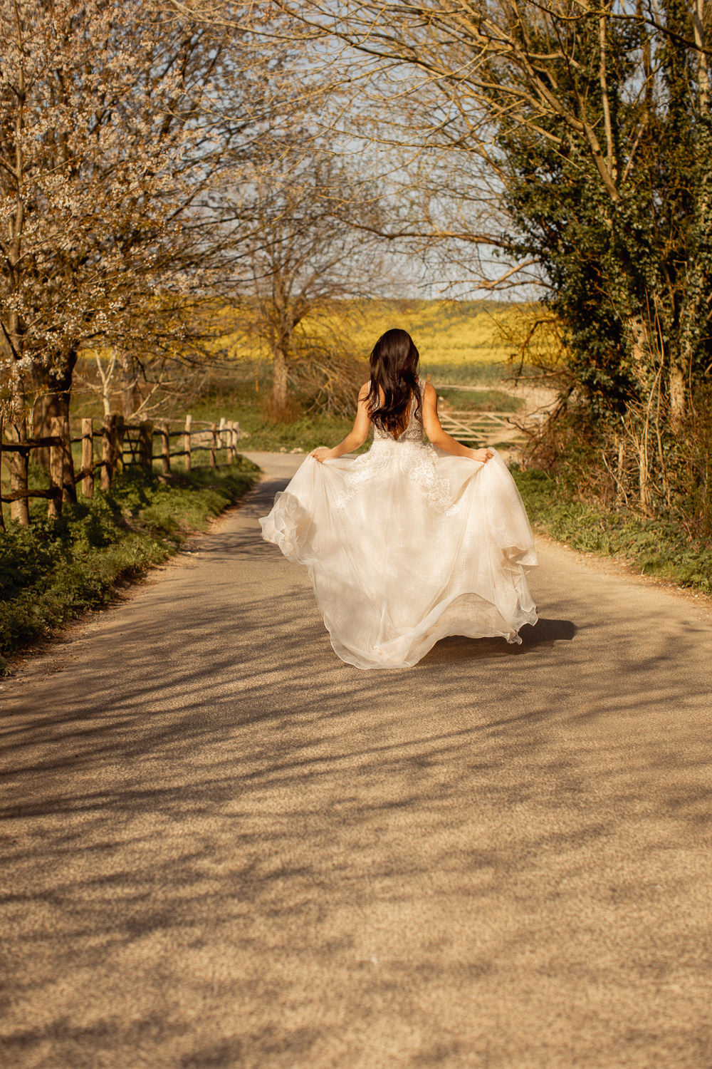 Dress Gown Bride Bridal Strap Tulle Natural Outdoor Wedding Lottie Topping