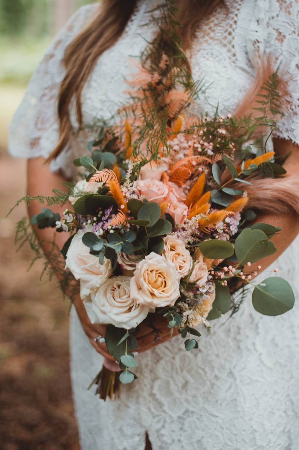 Bouquet Flowers Bride Bridal Blush Rose Coral New Forest Wedding Sasha Weddings