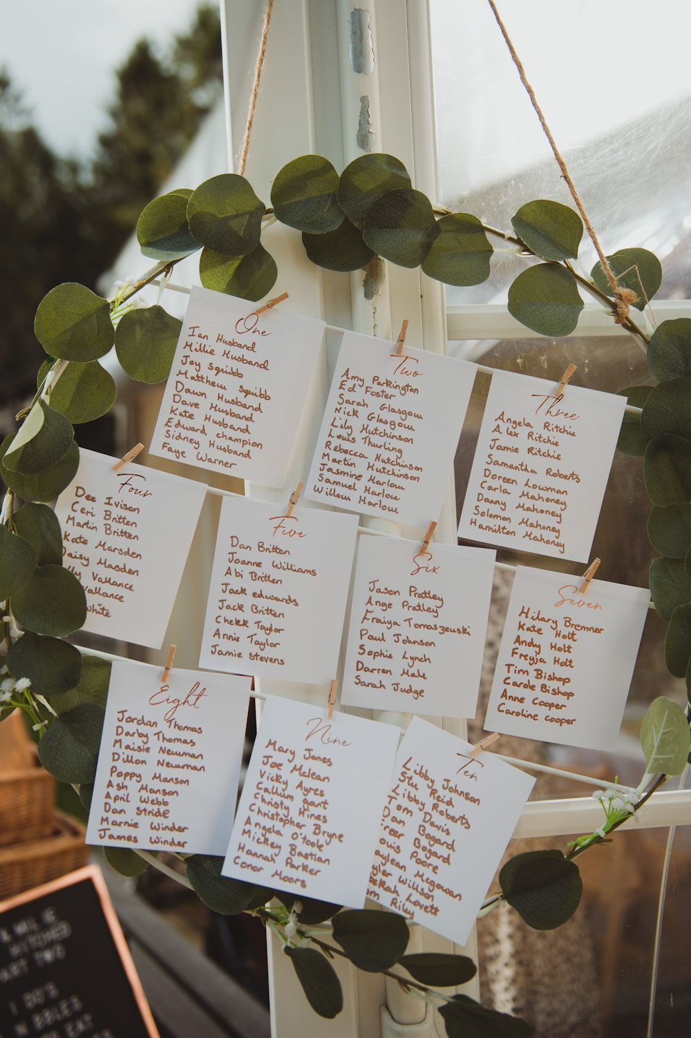 Hoop Greenery Table Plan Seating Chart New Forest Wedding Sasha Weddings