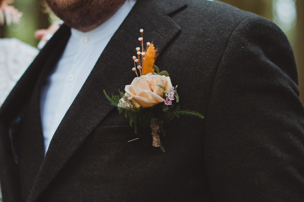 Groom Buttonhole Flowers New Forest Wedding Sasha Weddings