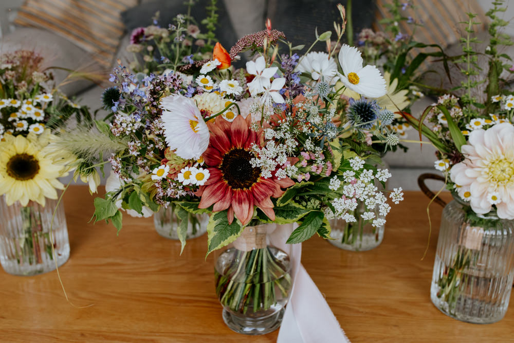 Bouquet Flowers Bride Bridal Pretty Cosmos Oxfordshire Pub Wedding PhotoBart