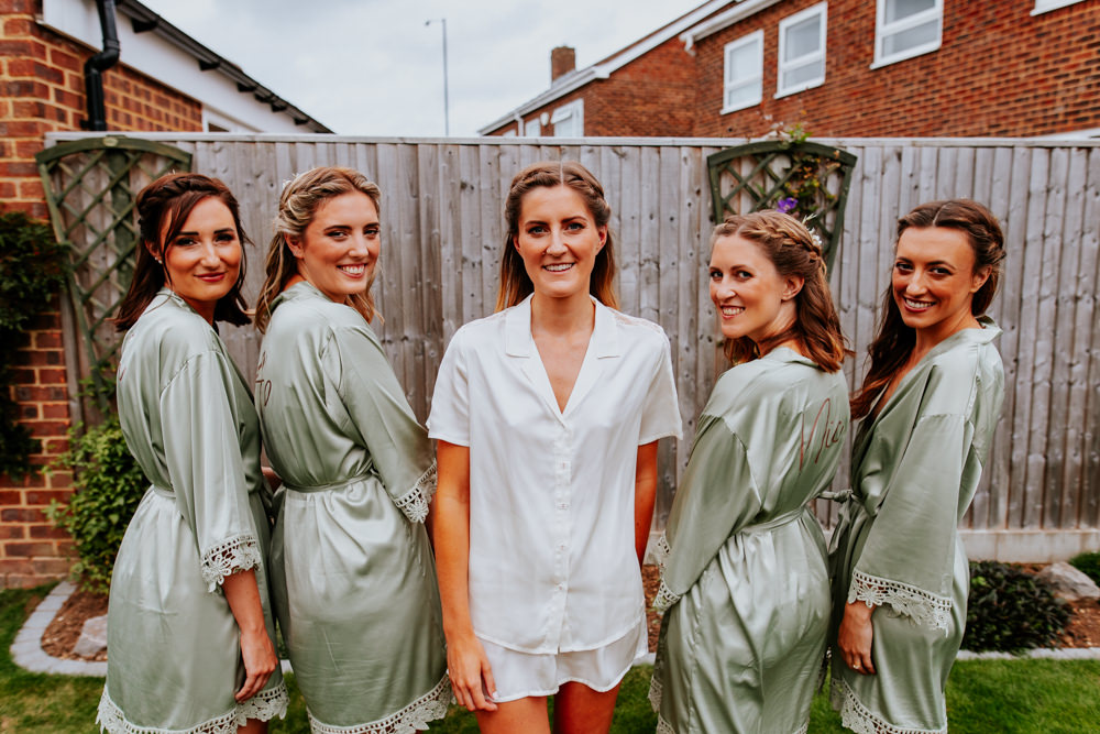 Bride Bridesmaids PJs Oxfordshire Pub Wedding PhotoBart