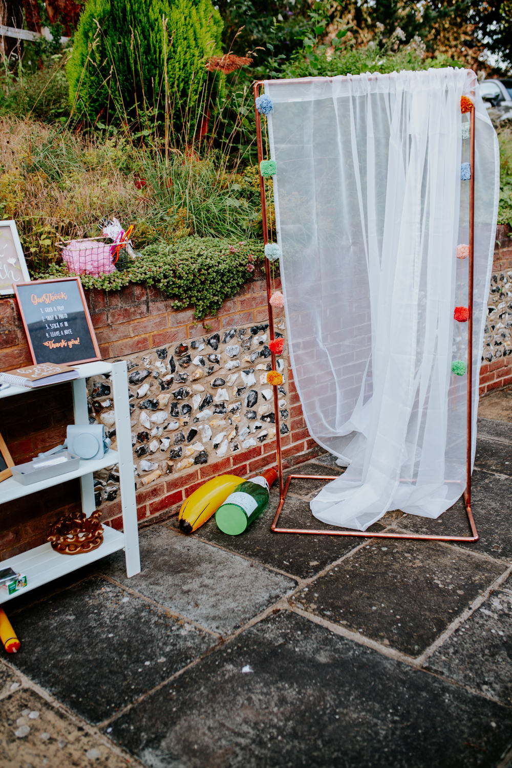 Photo Booth Backdrop Oxfordshire Pub Wedding PhotoBart