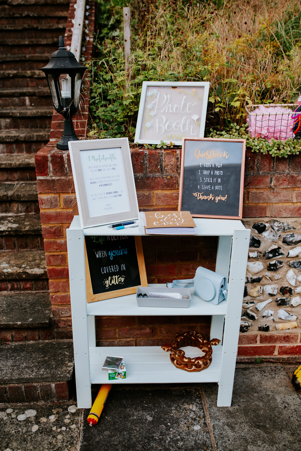 Guest Book Table Oxfordshire Pub Wedding PhotoBart