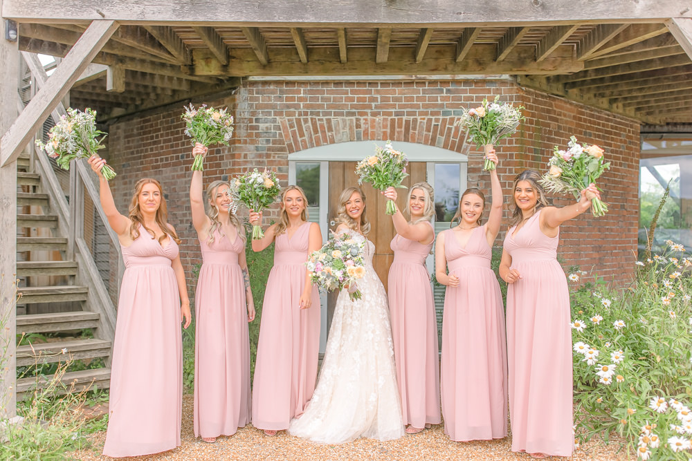 Pink Bridesmaids Dress Dresses Paper Mill Wedding Jasmine Skye Photography