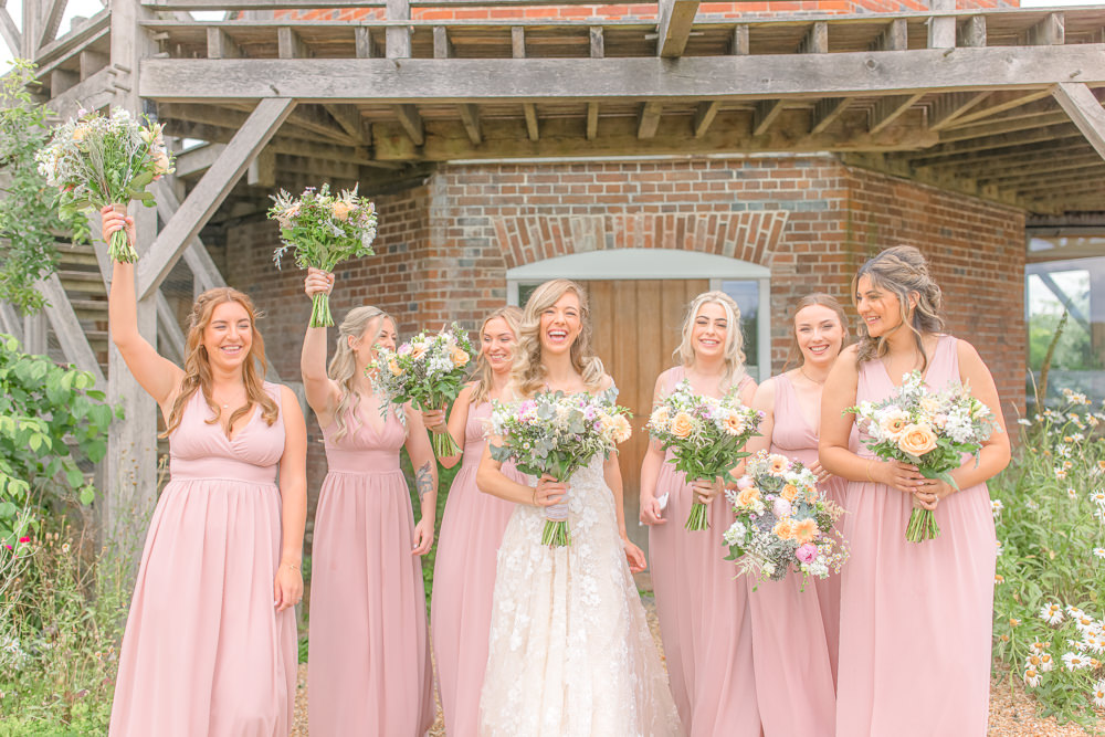 Pink Bridesmaids Dress Dresses Paper Mill Wedding Jasmine Skye Photography
