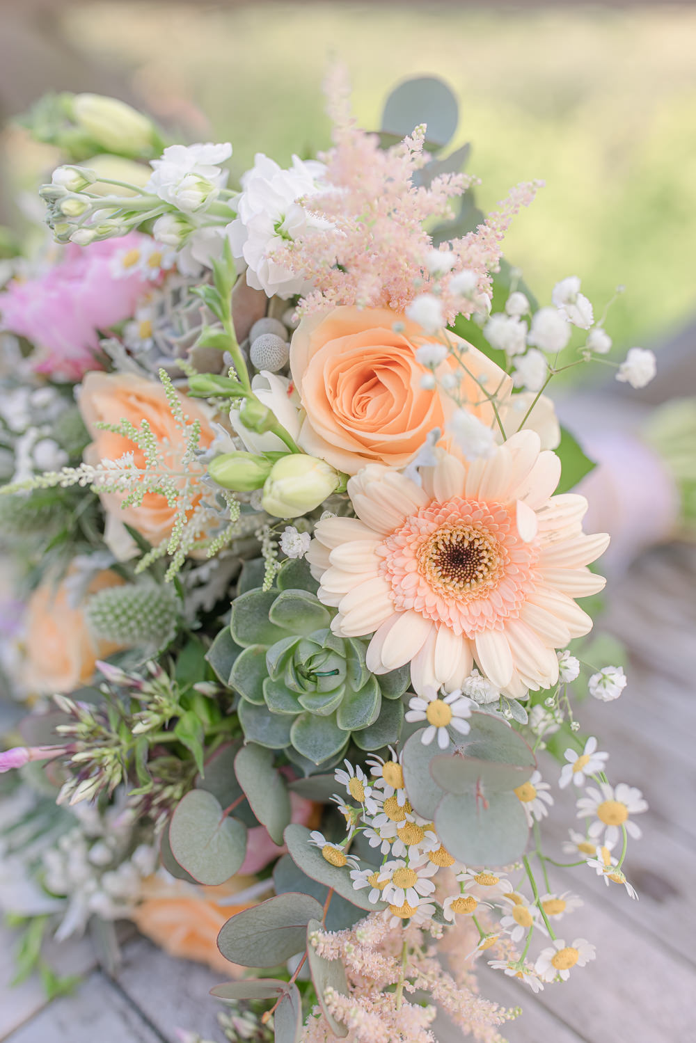 Bouquet Flowers Bride Bridal Succulents Gerbera Rose Coral Paper Mill Wedding Jasmine Skye Photography