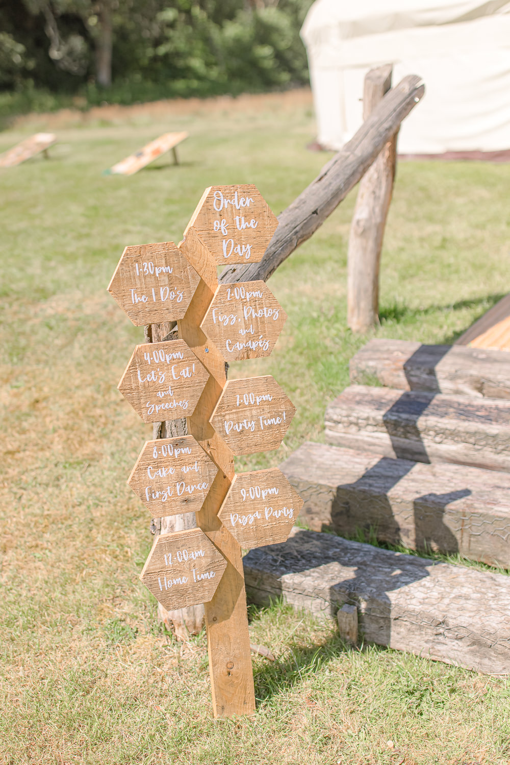 Wooden Hexagon Sign Paper Mill Wedding Jasmine Skye Photography