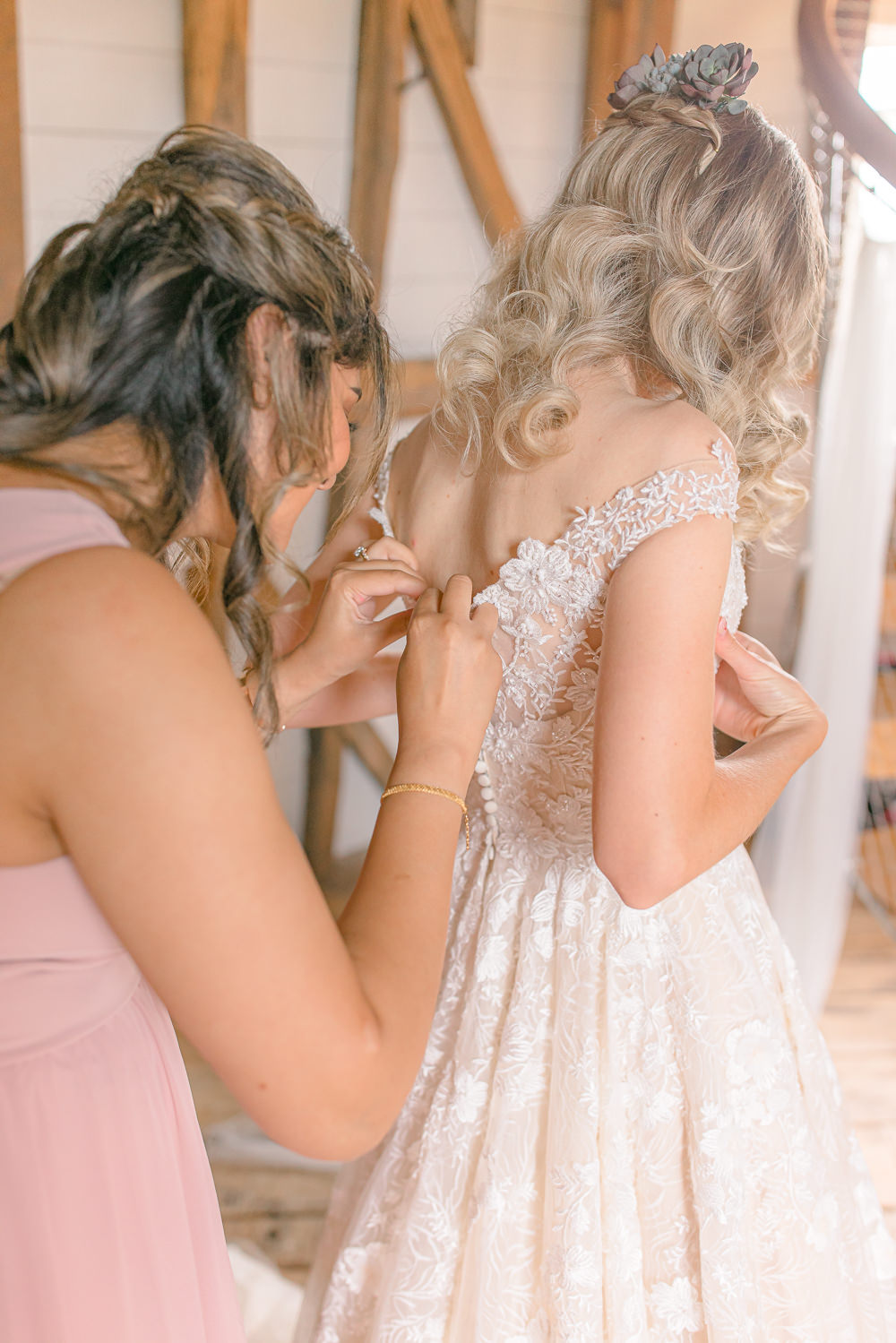 Dress Gown Bride Bridal Lace Train Off Shoulder Paper Mill Wedding Jasmine Skye Photography