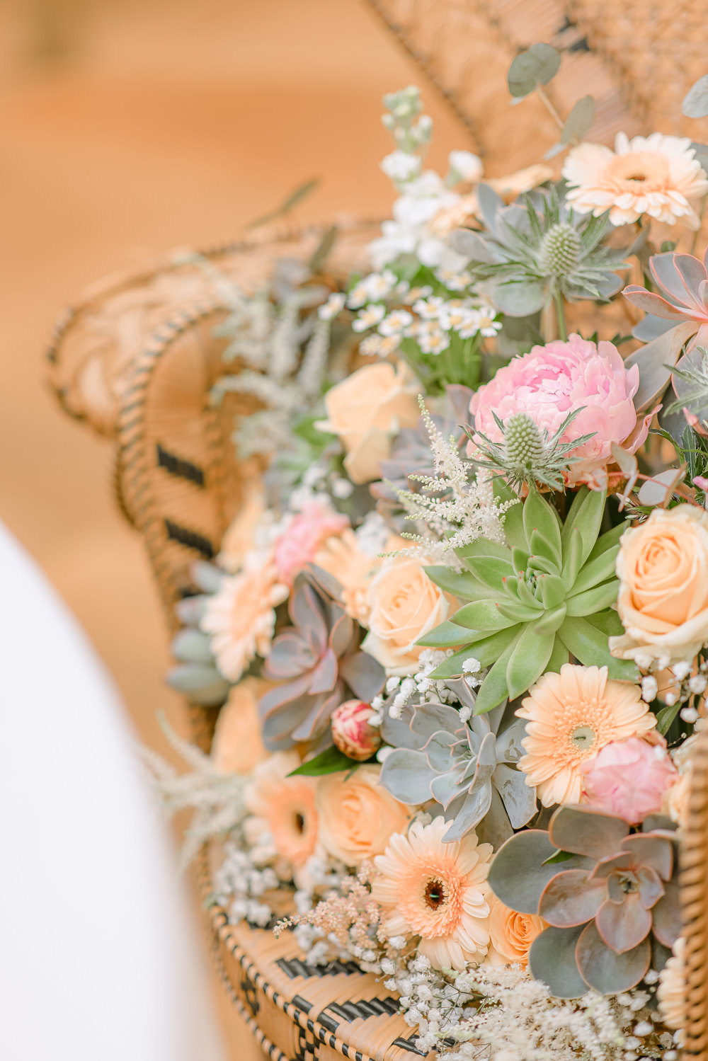 Bouquet Flowers Bride Bridal Succulents Gerbera Rose Coral Paper Mill Wedding Jasmine Skye Photography