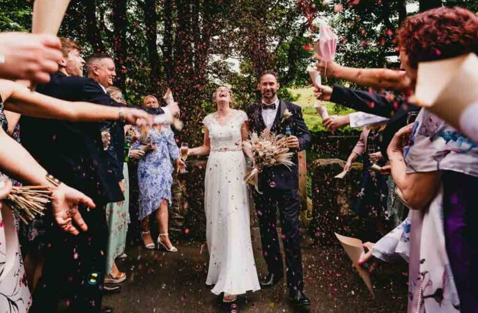 Ponden Mill Wedding Heather Butterworth Photography Confetti Throw