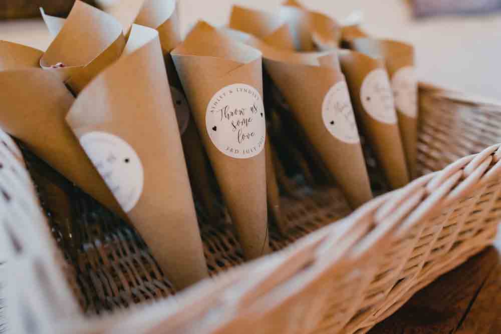 Confetti Cones Ponden Mill Wedding Heather Butterworth Photography