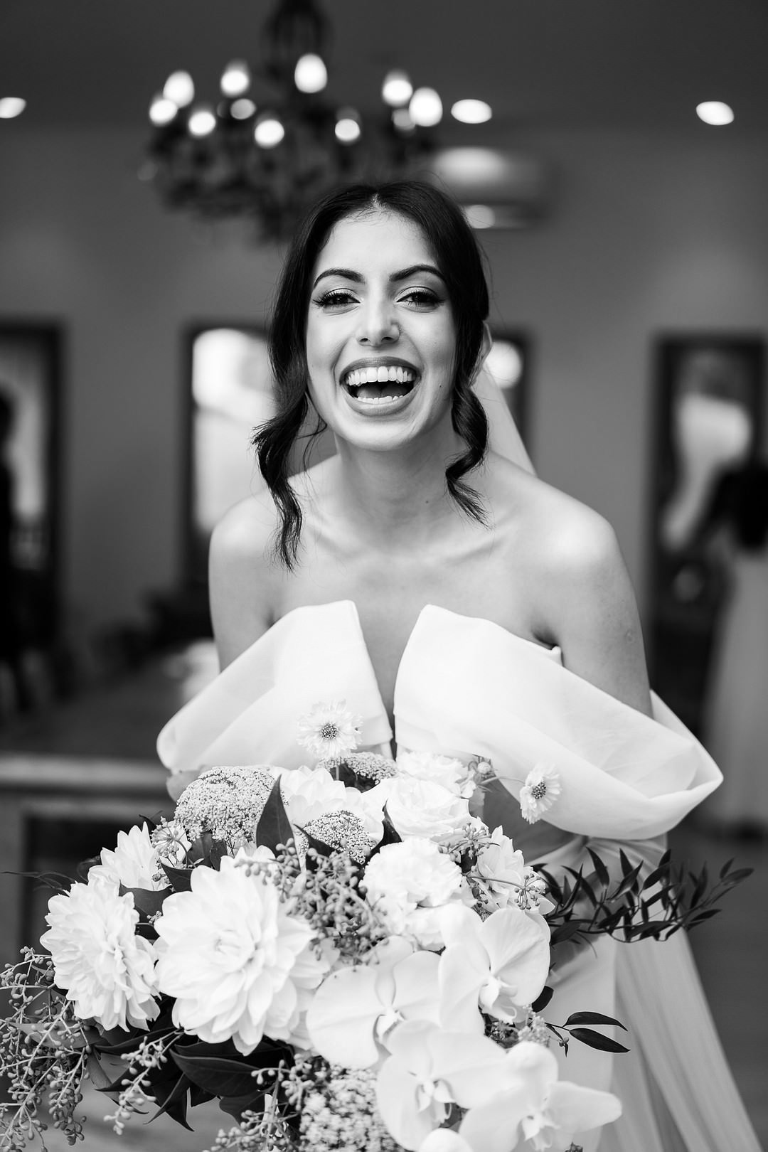 Bride Bridal Dress Gown Off Shoulder Mermaid Stones of the Yarra Valley Wedding Rick Liston Photography
