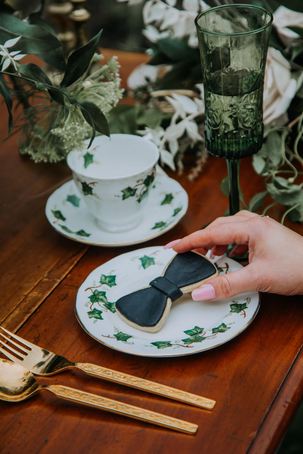 Tea Party Wedding Charly Mae Photography Bow Biscuit Cookie Favour