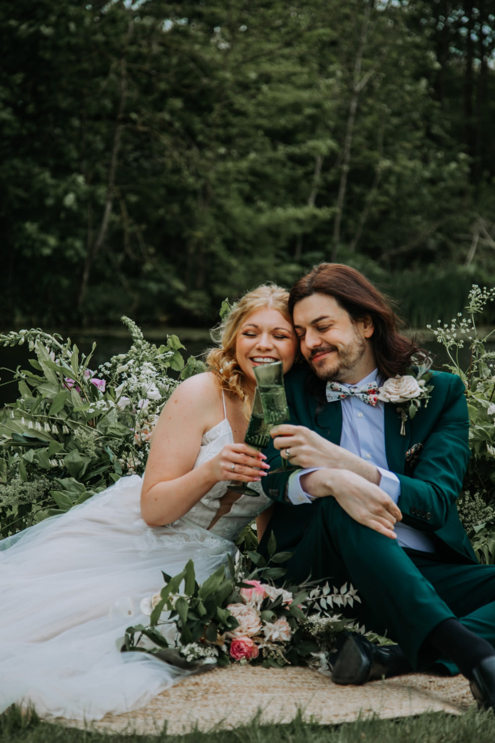 Tea Party Wedding Charly Mae Photography Meadow Flower Installation Arrangement