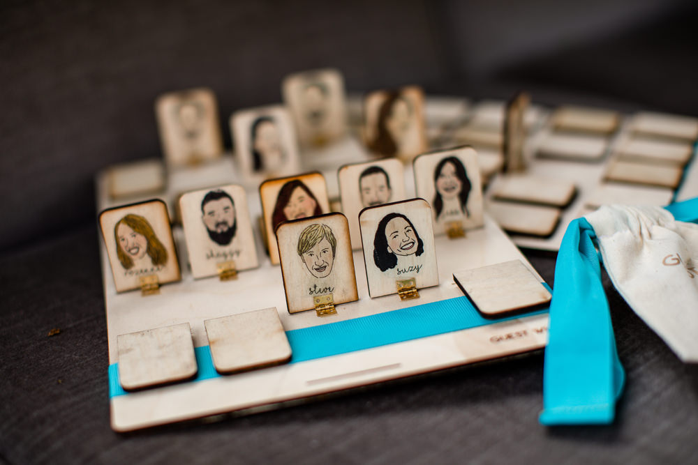 Guess Who Game Custom Wooden Travel Theme Wedding Livvy Hukins Photography