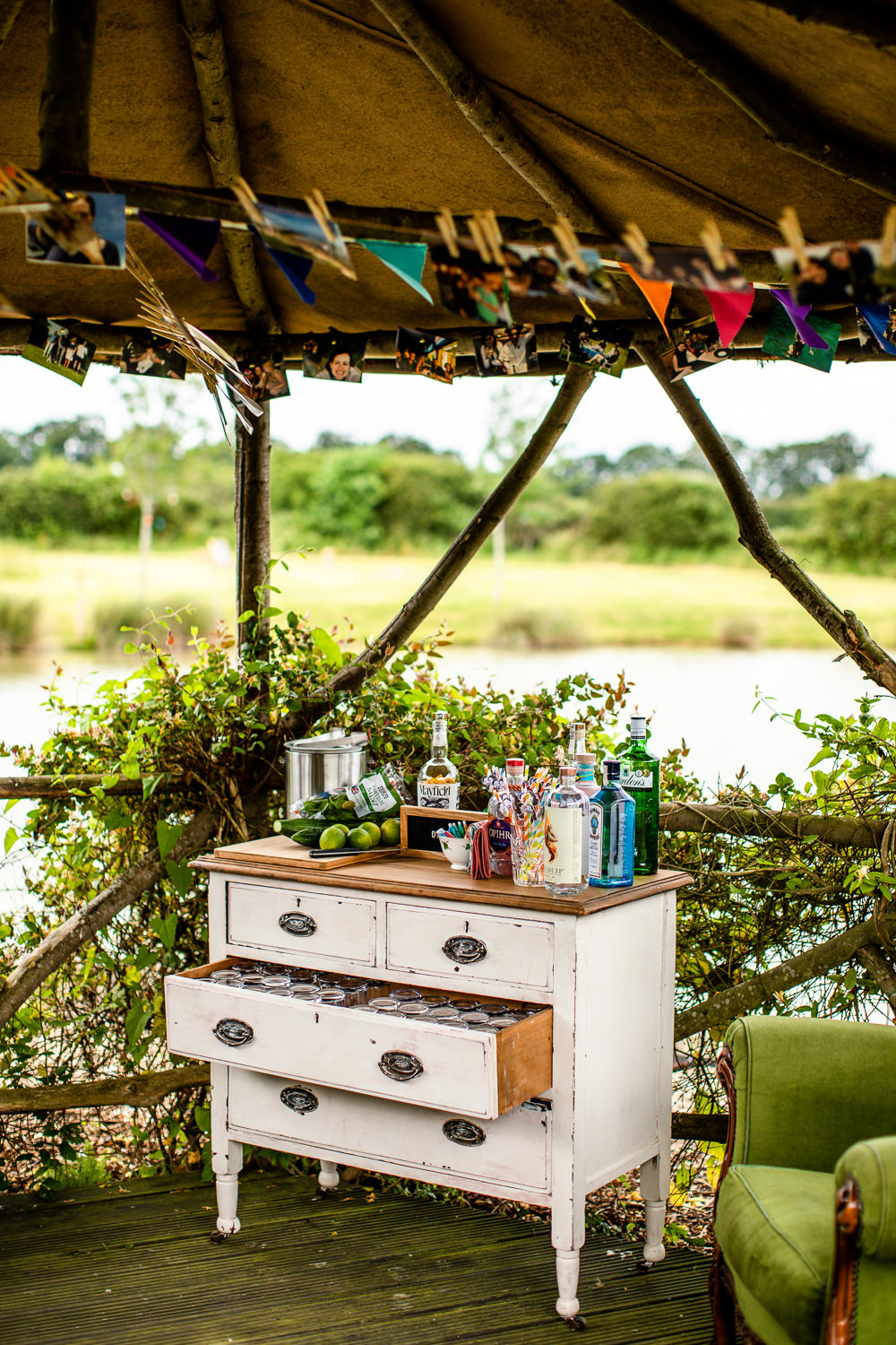 Furtniture Dresser Drinks Bar Travel Theme Wedding Livvy Hukins Photography
