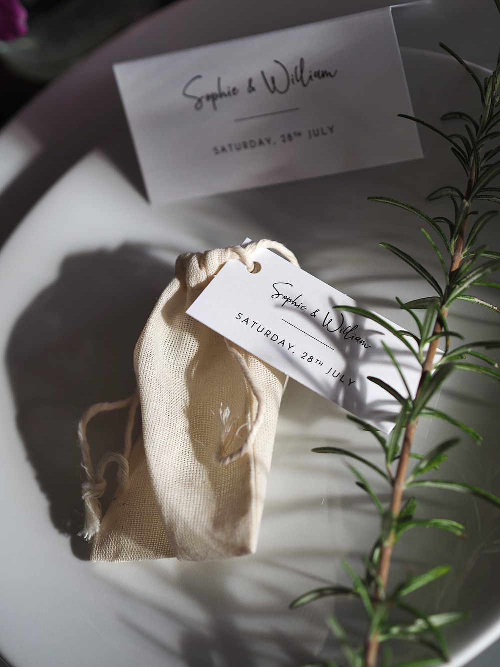 Wedding Table Decor Ideas Stationery Favour Bag Tag