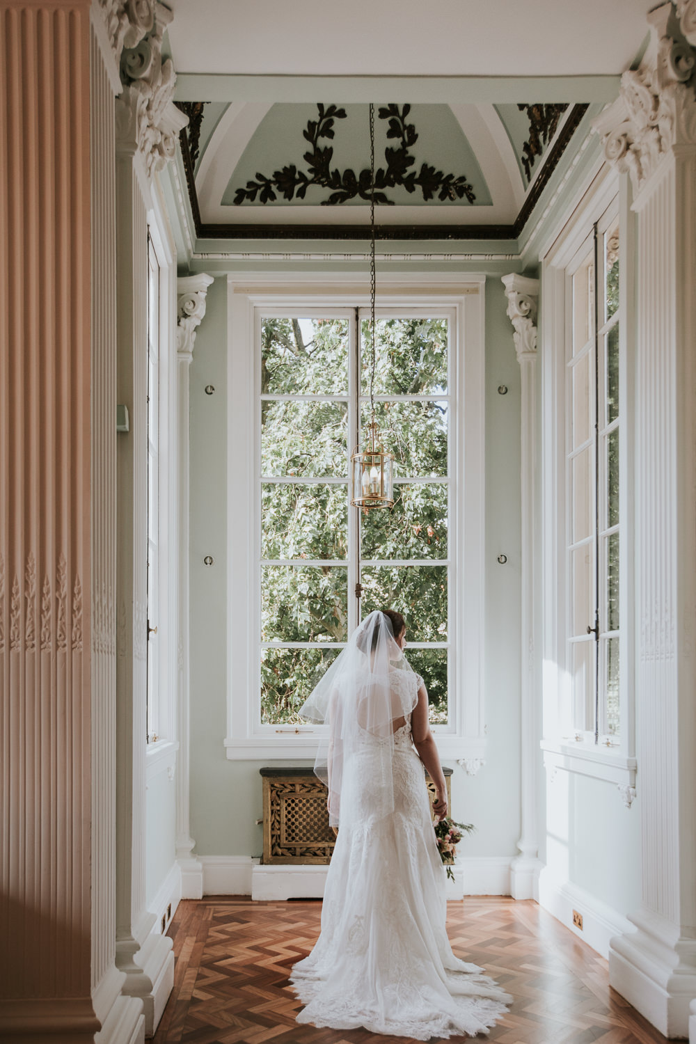 Dress Gown Bride Bridal Lace Veil 10-11 Carlton House Terrace Wedding Grace Pham Photography