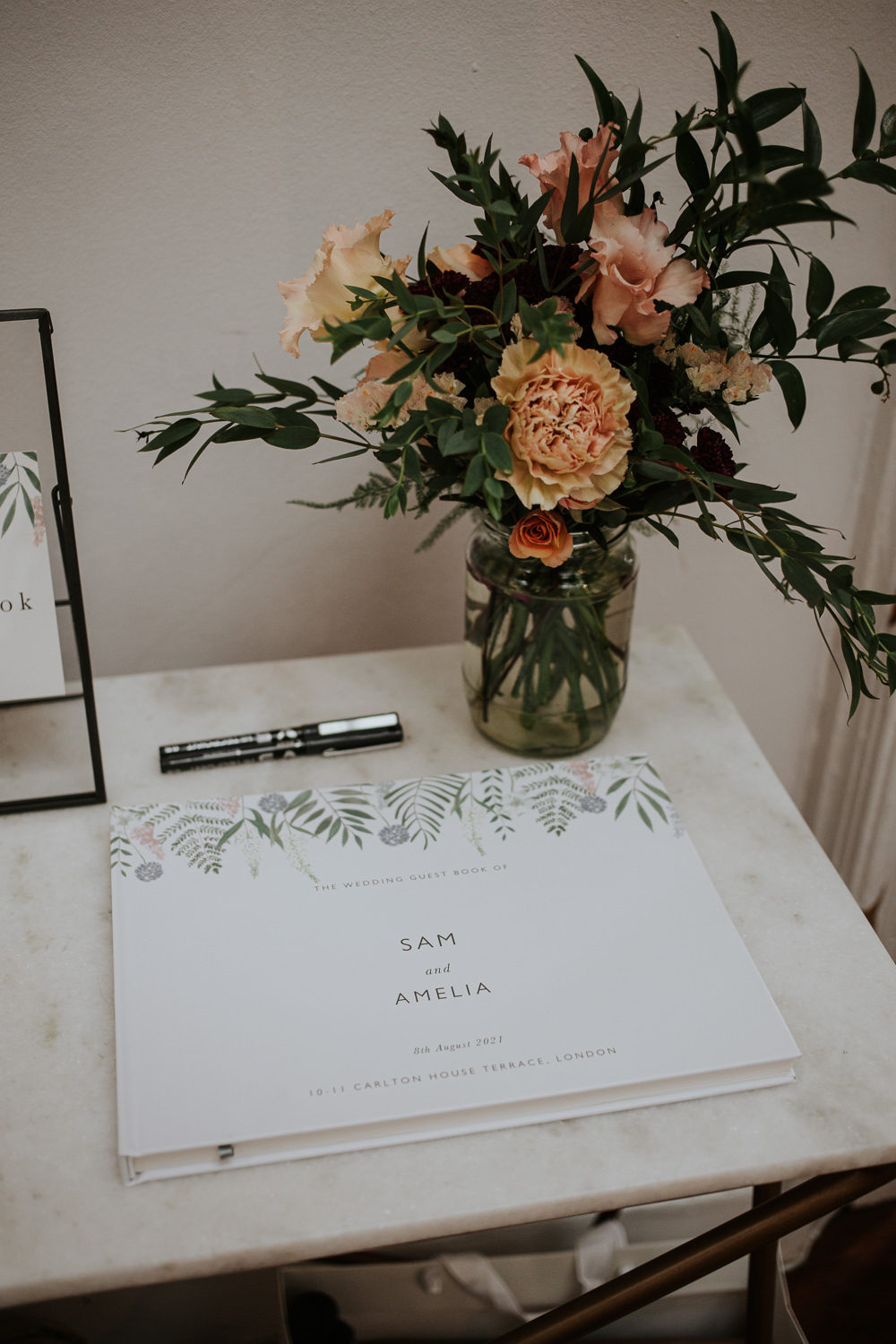 Guest Book Botanical 10-11 Carlton House Terrace Wedding Grace Pham Photography