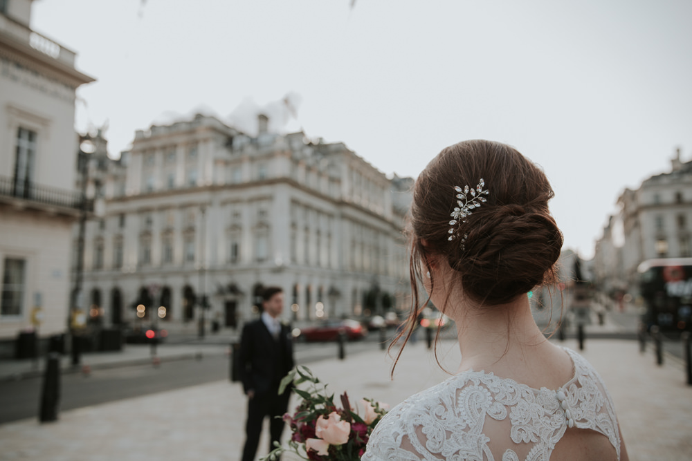 Bride Bridal Hairstyle Up Do 10-11 Carlton House Terrace Wedding Grace Pham Photography
