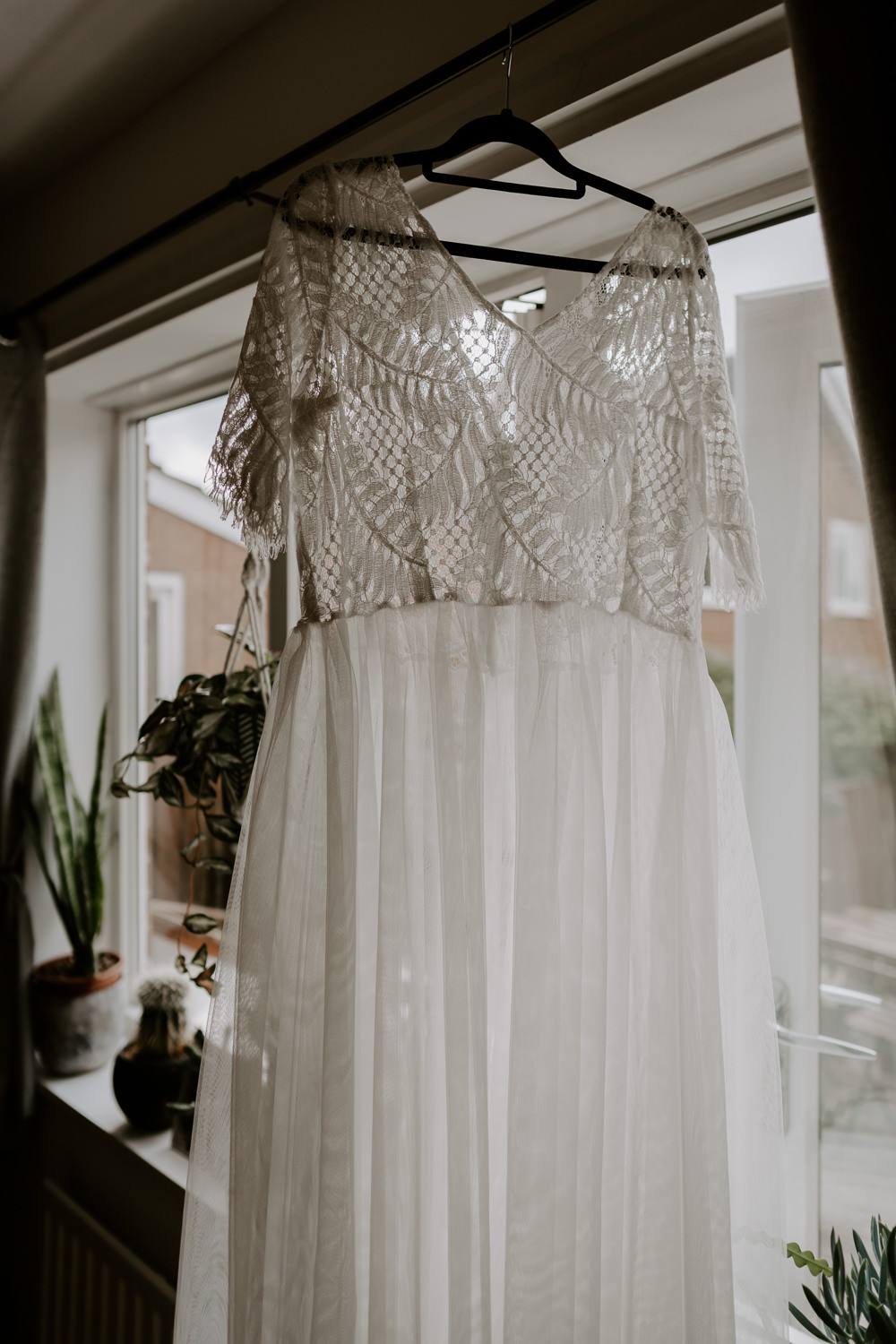 Dress Gown Bride Bridal Ombre Orange Dip Dye Arnot Hill House Wedding Gina Fernandes Photography
