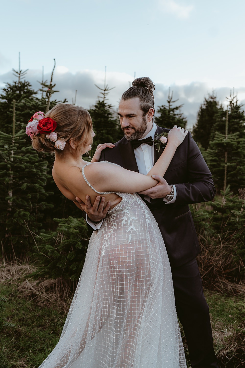 Christmas Tree Farm Wedding Adrianna Piorun Photography