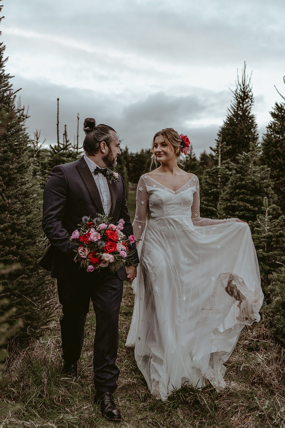 Christmas Tree Farm Wedding Adrianna Piorun Photography