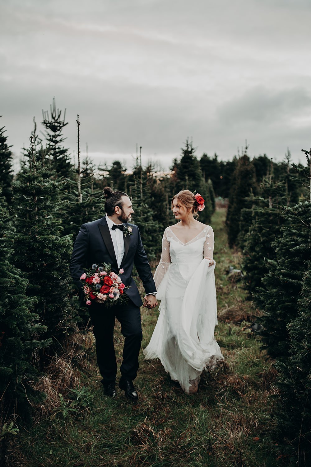 Christmas Tree Farm Wedding Barbara Markiewicz Photography