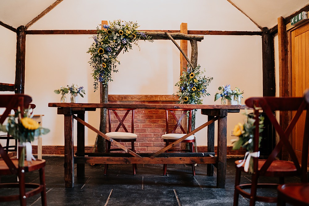 Ceremony Flower Arch Backdrop Coton House Farm Wedding Stephanie Butt Photography