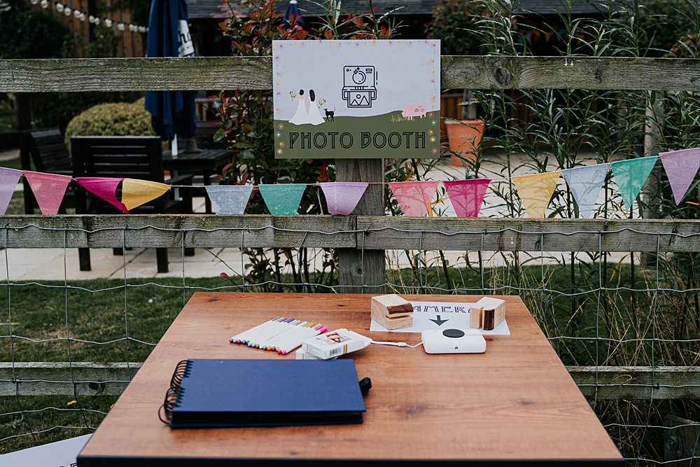 Photo Booth Guest Book Coton House Farm Wedding Stephanie Butt Photography