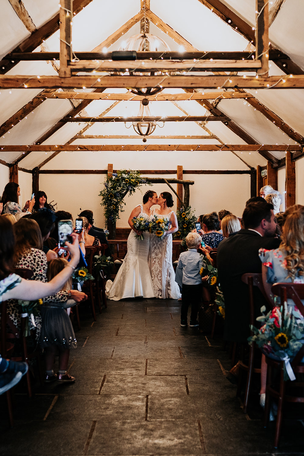 Ceremony Flower Arch Backdrop Coton House Farm Wedding Stephanie Butt Photography