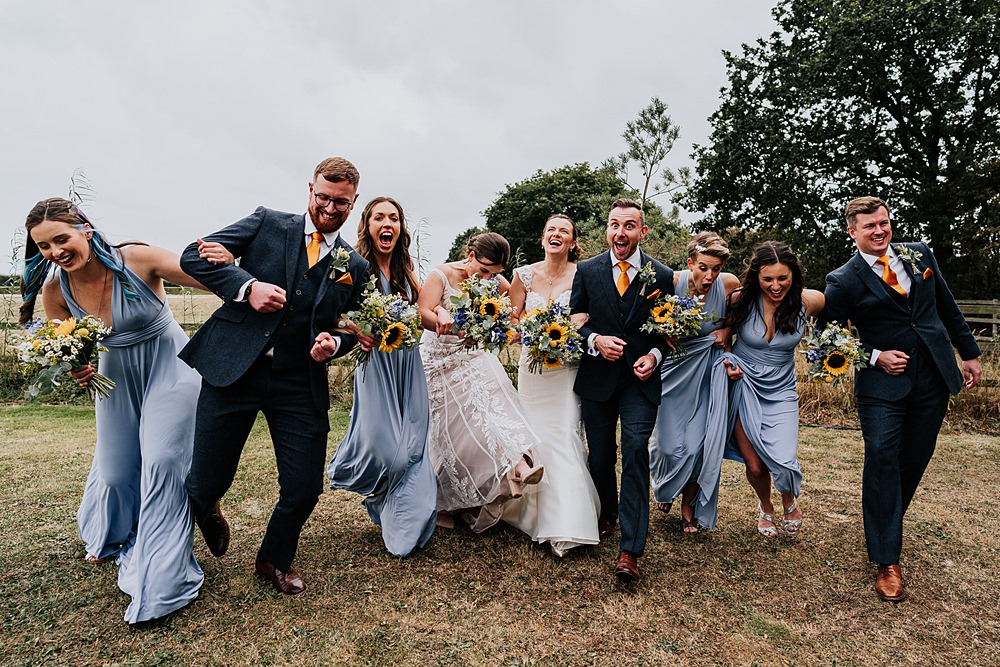 Lilac Bridesmaid Dresses Coton House Farm Wedding Stephanie Butt Photography