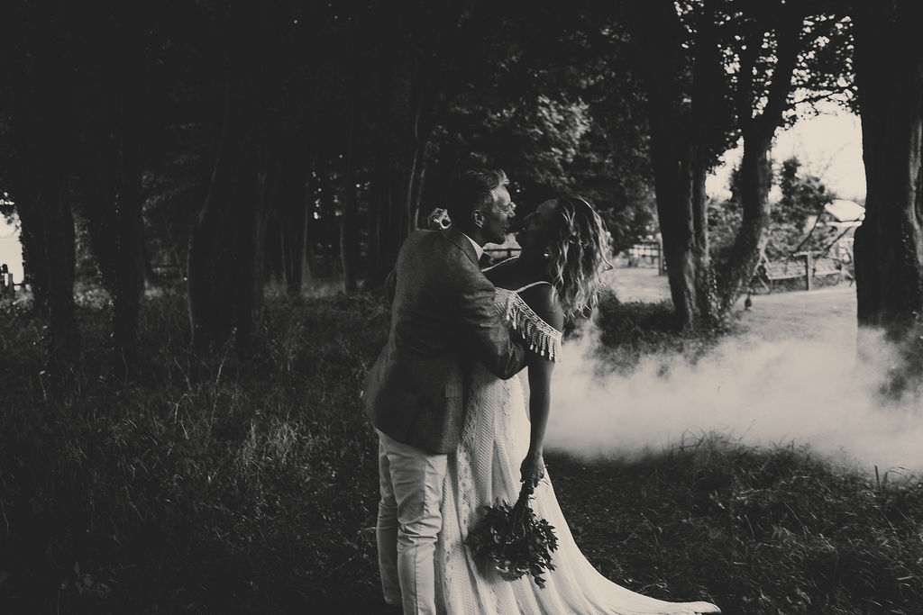 DIY Boho Wedding Jade Maguire Photography Smoke Bombs Photo