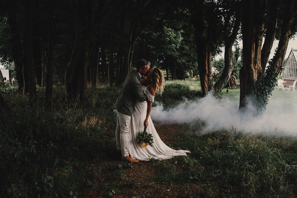 DIY Boho Wedding Jade Maguire Photography Smoke Bombs Photo