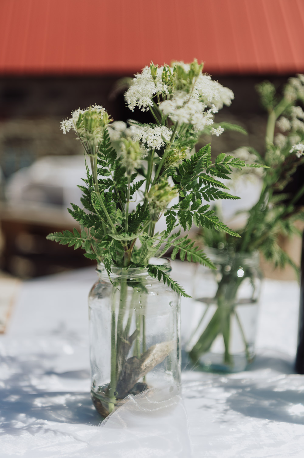 Vase Jar Flowers Decor Fun Budget Wedding Donna Murray Photography