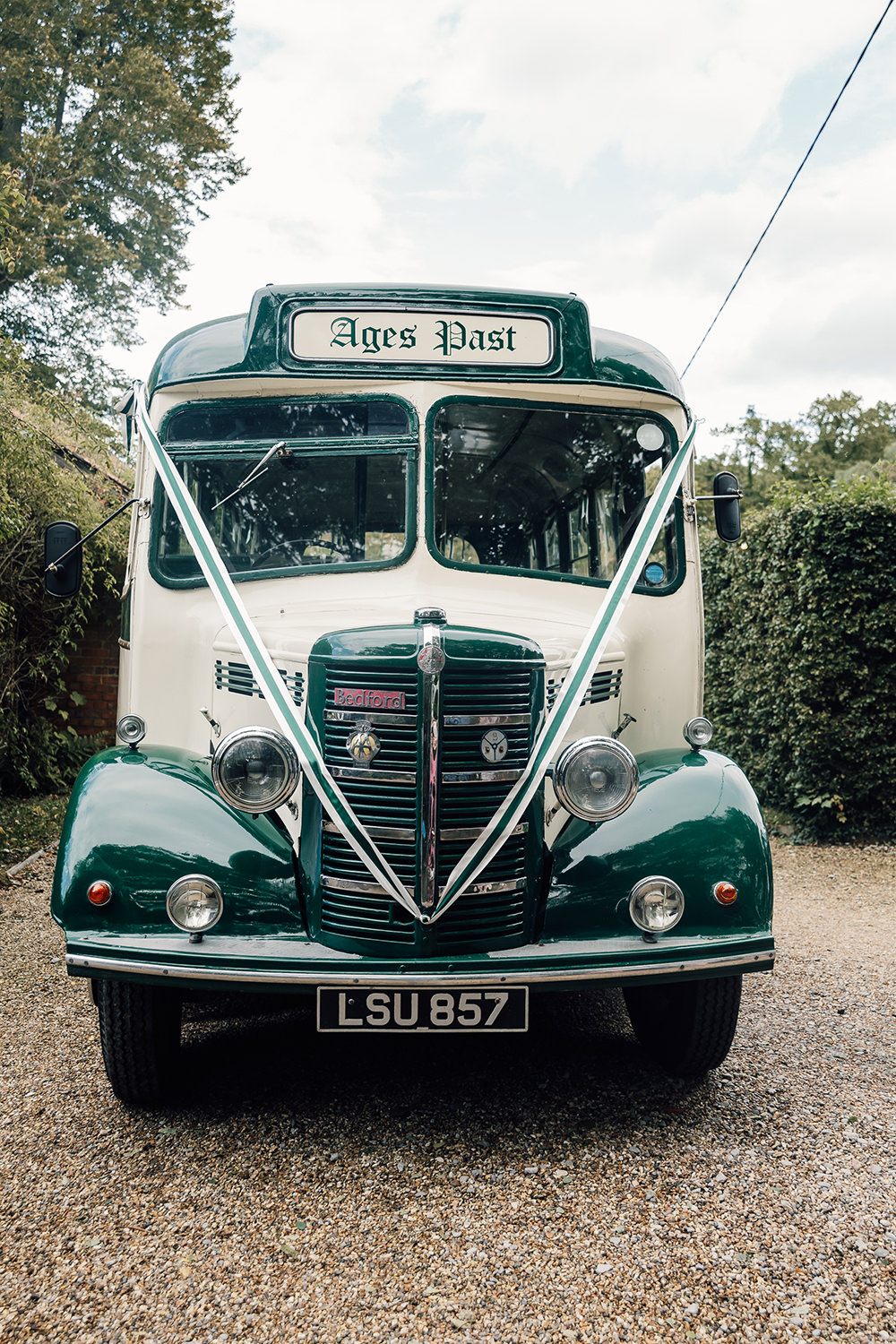 Bus Transport Vintage Classic Gold Autumn Wedding Rebecca Love Photo