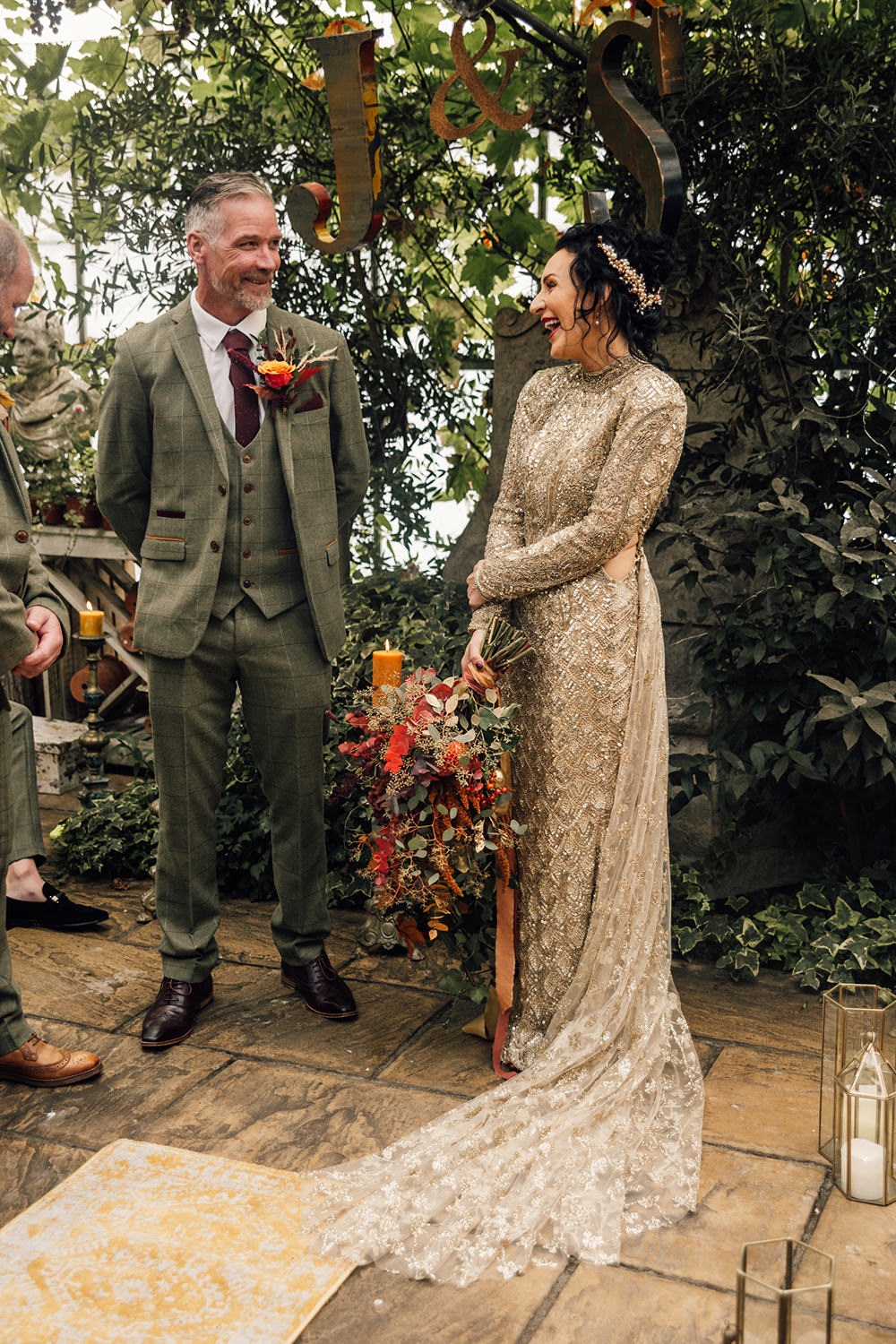 autumn dresses up in gold Oversized Kaftan Dress with Autumn Print