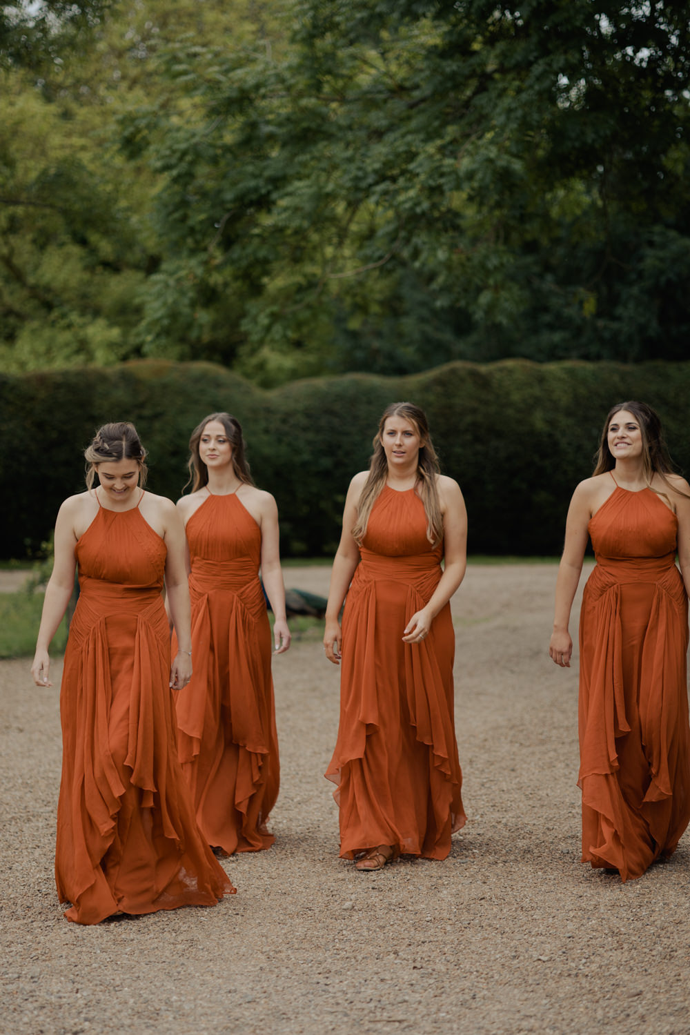 Rust Orange Bridesmaids Dress Dresses Greatest Showman Wedding Kerry Ann Duffy