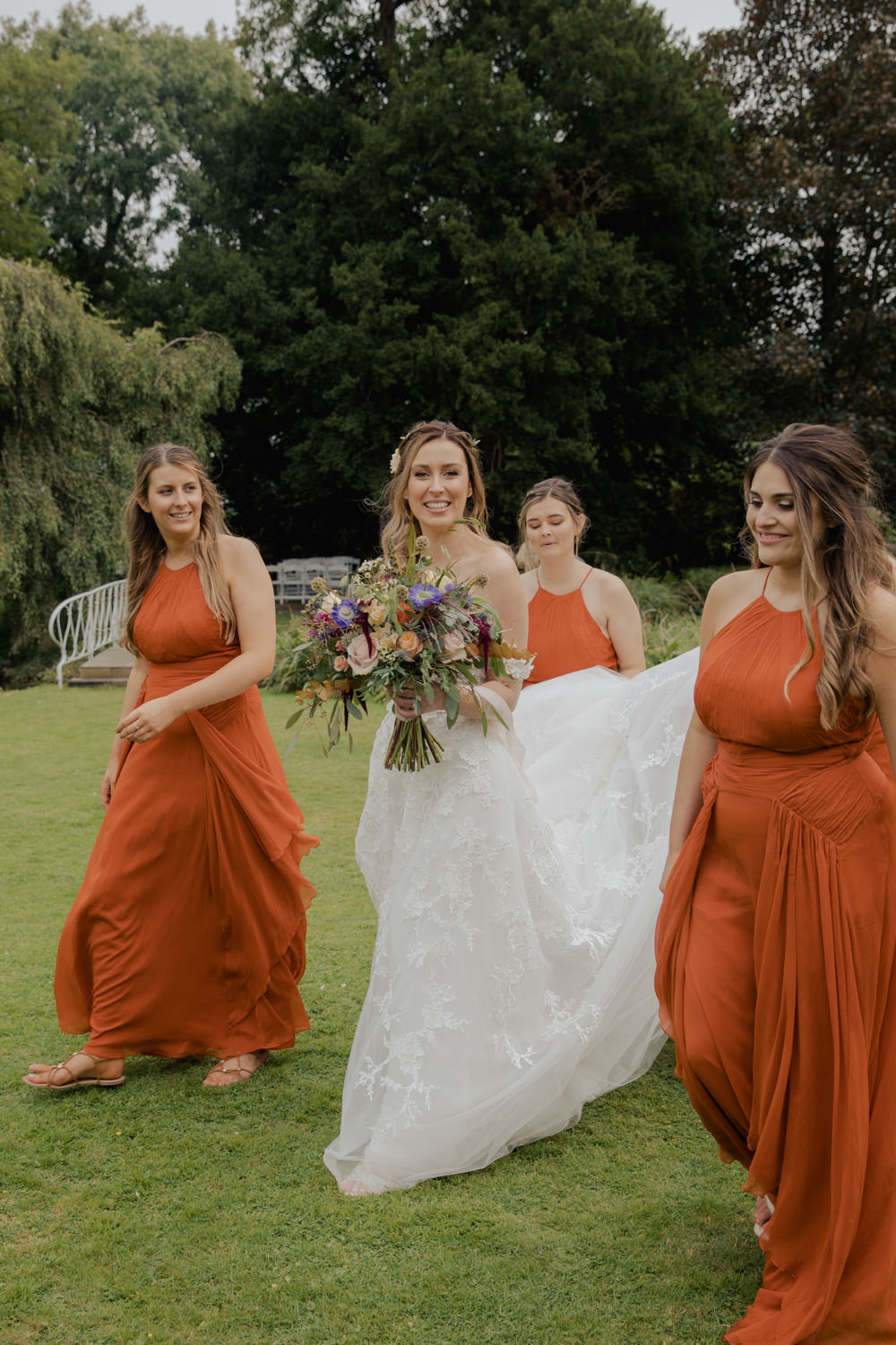 Rust Orange Bridesmaids Dress Dresses Greatest Showman Wedding Kerry Ann Duffy