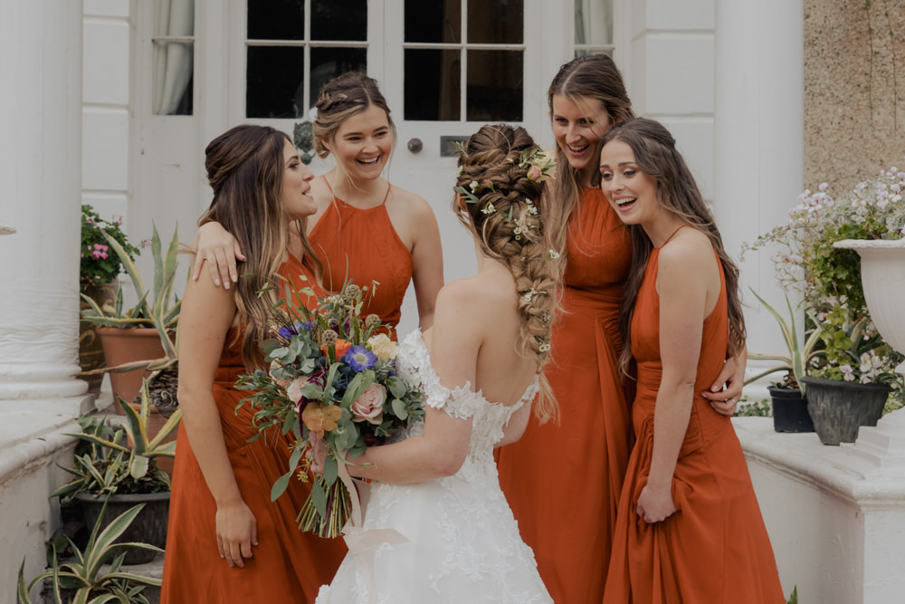 Rust Orange Bridesmaids Dress Dresses Greatest Showman Wedding Kerry Ann Duffy