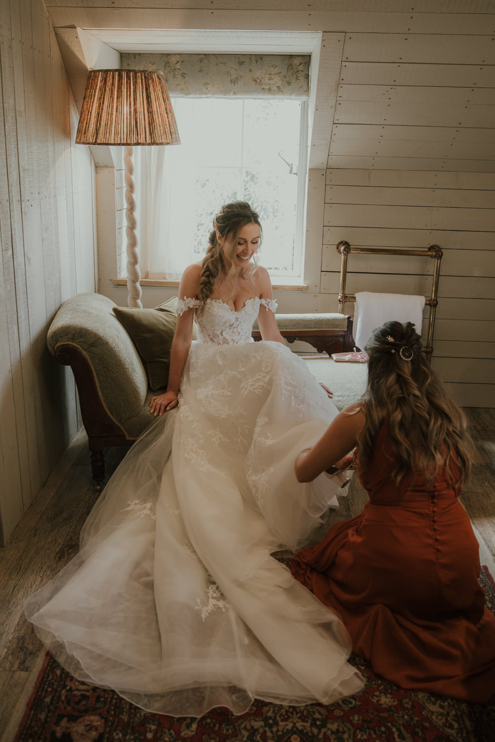 Dress Gown Bride Bridal Lace Off Sleeves Greatest Showman Wedding Kerry Ann Duffy