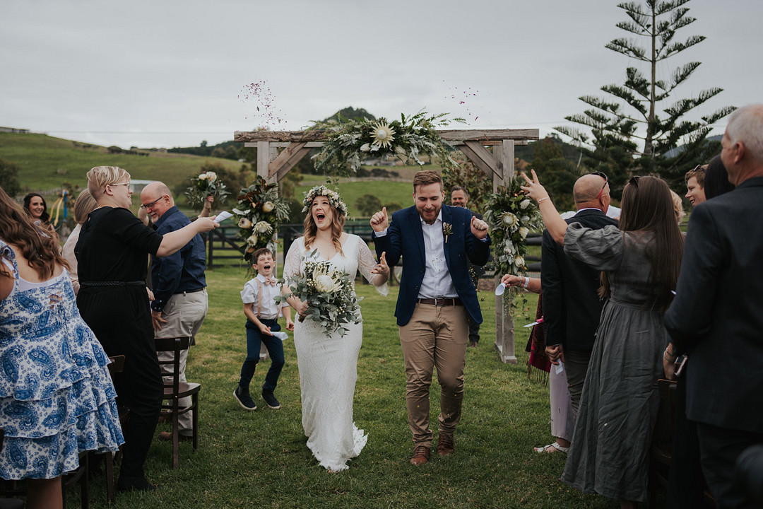 Confetti Throw Rustic New Zealand Wedding PIA Photo Film